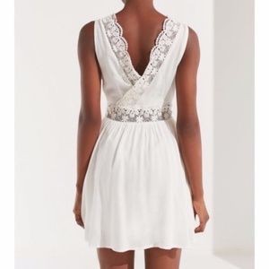Urban Outfitters Lace-Trim Surplice Dress